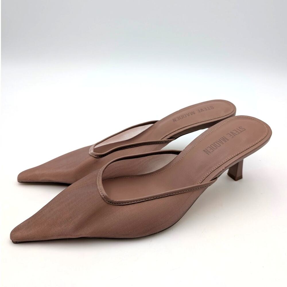 Steve Madden Lisbeth Pointed Toe Mule Women's Mocha Mesh Size US9M EU39.5